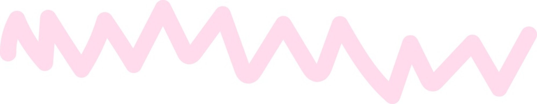Hand drawn cute pink doodle line elements design