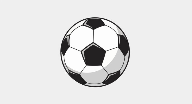 Classic black and white soccer ball with pentagonal and hexagonal panels