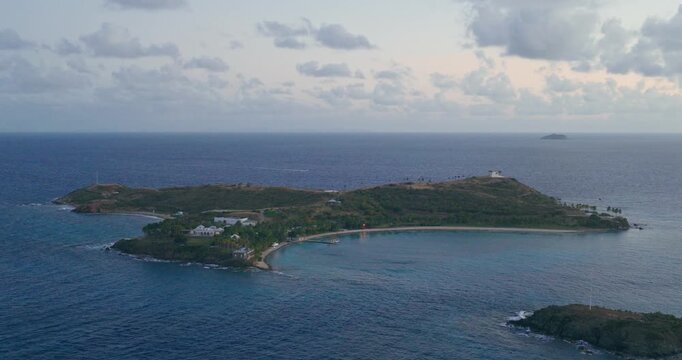 Jeffrey Epstein's Private Caribbean Island - Little Saint James In The U.S. Virgin Islands. Aerial Shot