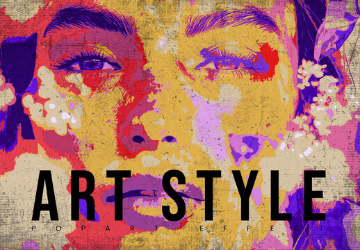 Art Style Photo Effect Mockup