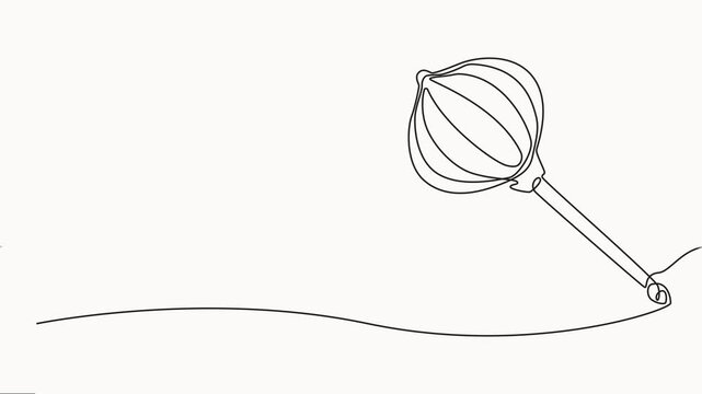 weapon of lord hanuman animation continuous one line drawing, Creative vector illustration of Lord Hanuman's weapon, Minimalist line art design motion graphic, minimalist design.