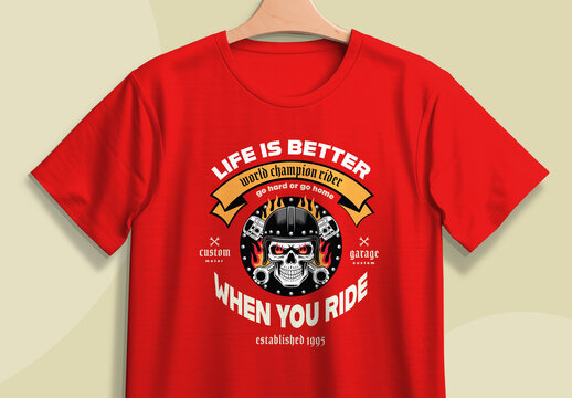 Vintage Motorcycle Rider T Shirt Graphic Design