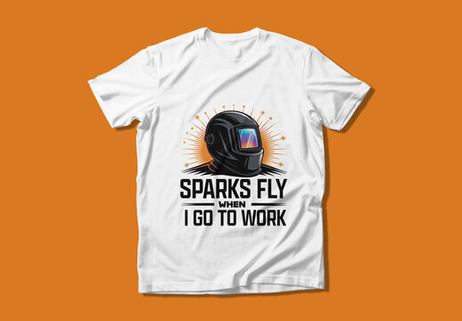 Welding Helmet T Shirt Design