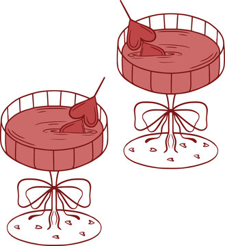 Cute cocktails with hearts