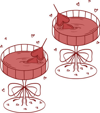 Cute cocktails with hearts