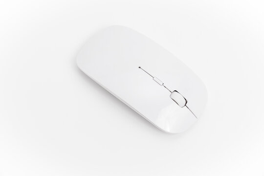 Wireless computer mouse on a white background with no other objects