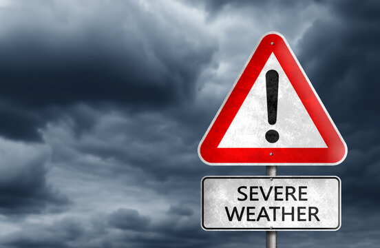 Severe Weather warning sign