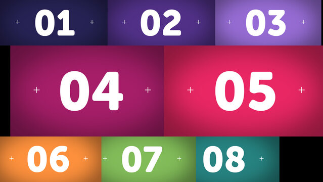 Multiscreen Layout Position X8 08 &ndash; Dynamic Multi Display Animation, Moving Screen Panels Layout, Modern Video Wall Presentation for Media, Technology and Branding Showcase