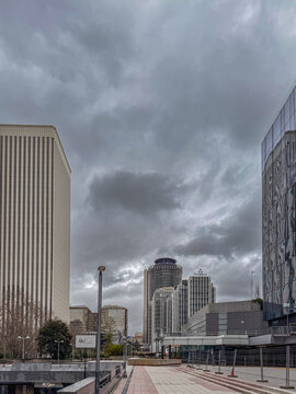 Financial district in Madrid, Spain. Februari 7, 2026.