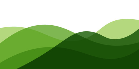 Obraz premium Green Abstract Fluid Wave Background with Geometric Gradient Vector Design