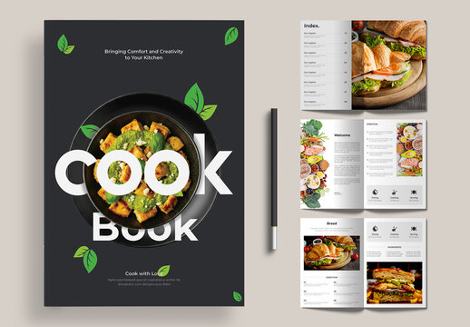 Cookbook Template Design Layout