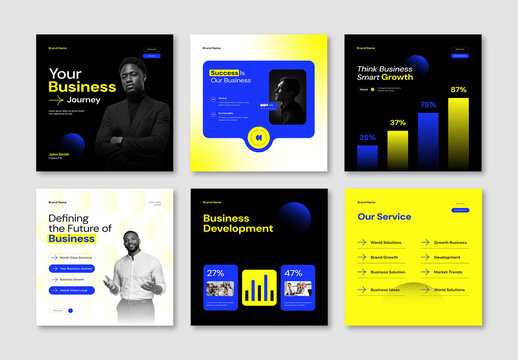 Corporate Business Growth Social Media Post Template