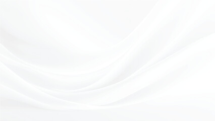 Fototapeta premium Smooth white fabric waves flowing gently creating soft folds and curves in elegant simple design