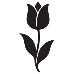 Obraz premium Black and white floral plant vector illustration with leaves and flower pattern of nature growth and eco design