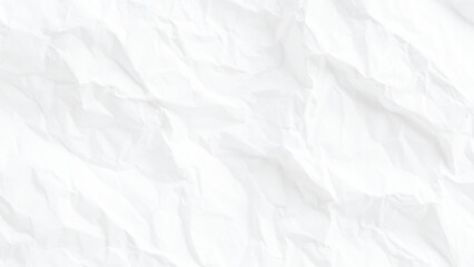 Fototapeta premium Crumpled white paper texture background with wrinkles and creases for design and mockup purposes seamless pattern