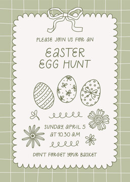 Easter Egg Hunt Invitation. 