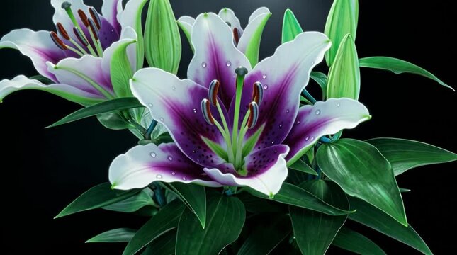 Ramo de lirios Stargazer en plena apertura