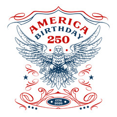 Fototapeta premium Celebrate america 250 years