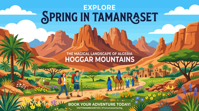 Explore Spring in Tamanrasset Magical Landscape of Hoggar Mountains