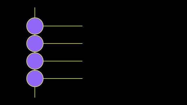 Classification icons animation video on black background. Data filtering illustration. class. 4K ,...
