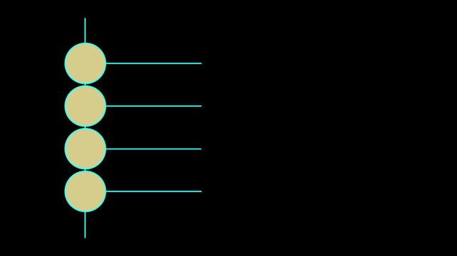 Classification icons animation video on black background. Data filtering illustration. class. 4K ,...