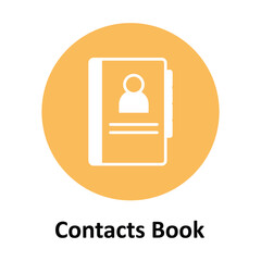 Fototapeta premium Contacts Book Vector icon which can easily modify or edit