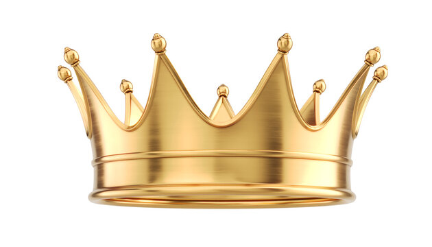 First place gold trophy cup isolated on white background - cut out png. 3d rendering