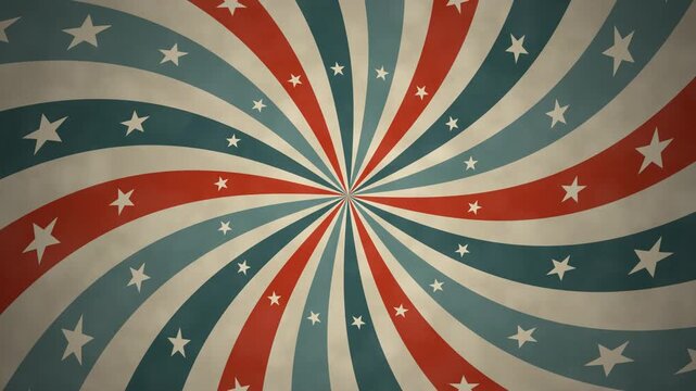 Vintage sunburst retro animation with circular motion and textured rays 4K video resolution. 