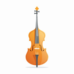 Fototapeta premium Violin stands alone with a simple design and clear shape on a plain background, showcasing craftsmanship and detail in music creation Generative AI