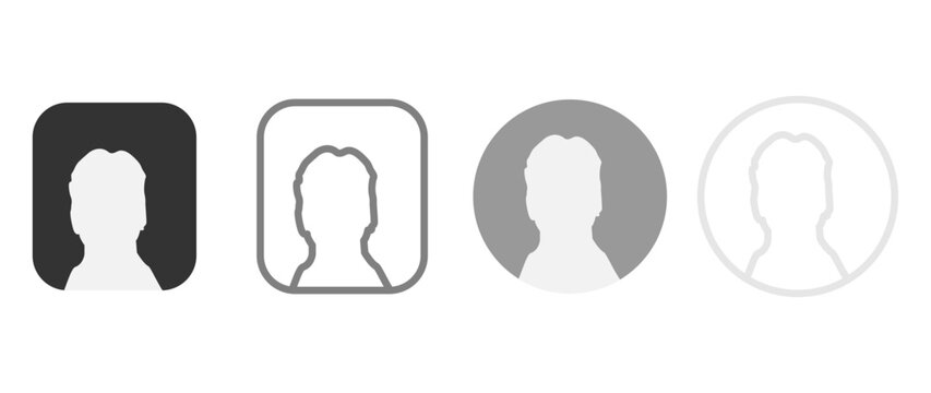 Vector flat illustration. Avatar, user profile, face icon, profile picture. Suitable for social media profiles, icons, splash screens and as a template.