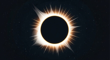 Total Solar Eclipse Corona Celestial Event. © Kangmas