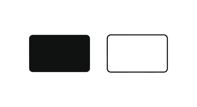 black and white rectangles with rounded corners Vector