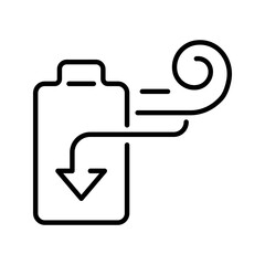 Obraz premium Wind energy icon. Industry and renewable energy line symbol. Black and white.
