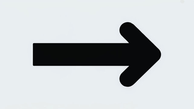 Black right arrow sign pointing to the right side