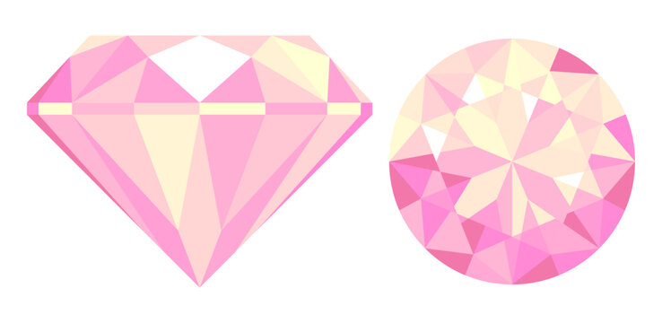 Diamond vector image. A realistic image of a crystal gemstone for your design. An element of luxury and wealth for a jewelry store.