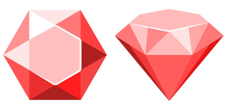 Diamond vector image. A realistic image of a crystal gemstone for your design. An element of luxury and wealth for a jewelry store.