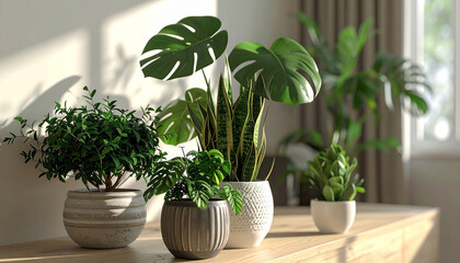 Fototapeta premium 観葉植物のある部屋
