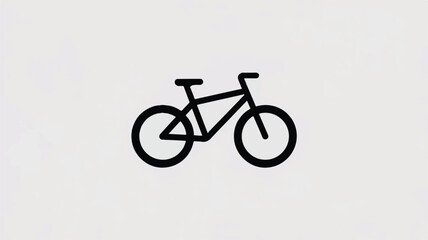 Fototapeta premium Simple bicycle icon for design and transportation concepts