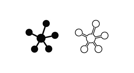 Fototapeta premium a black and white molecular structure diagram Vector