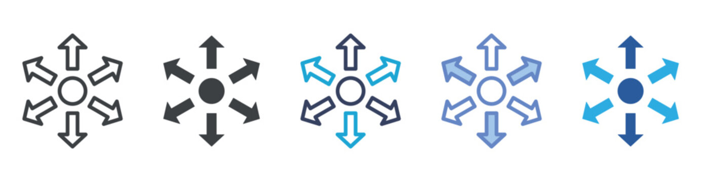 Expanding icon set multiple style collection