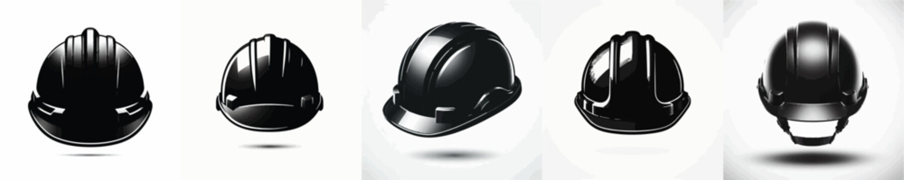 Vector silhouette of construction helmet