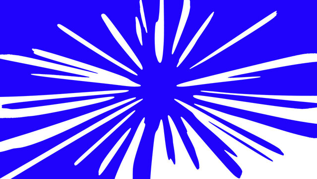 Hand-Drawn Blue Starburst