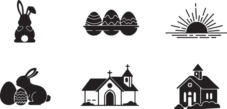 Easter Monday Picnic Scene with Bunny and Eggs