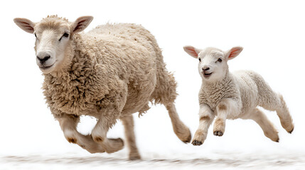 Obraz premium Lamb with soft shadow isolated on white