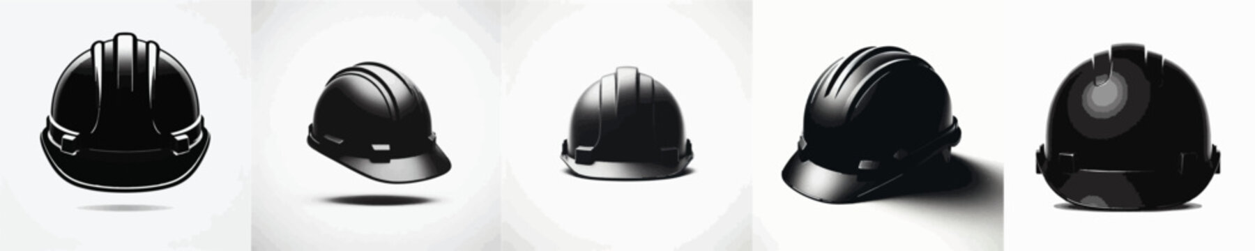 Vector silhouette of construction helmet