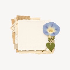 Fototapeta premium Vintage floral paper craft design