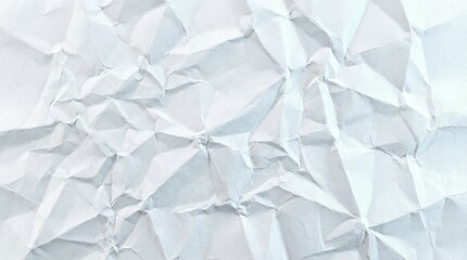 Obraz premium Abstract crumpled white paper texture, intricate folds, soft lighting, subtle shadows