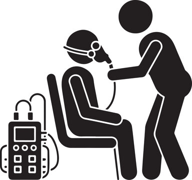 Respiratory Therapist BiPAP Setup Silhouette