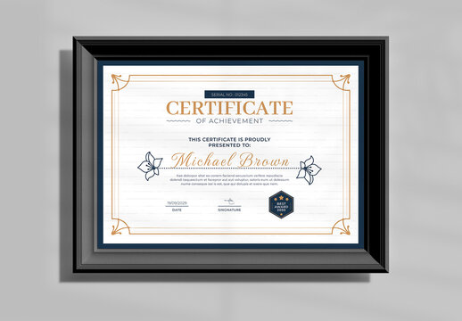 Certificate Template Layout