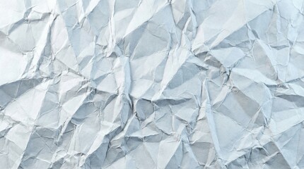 Obraz premium Intricate crumpled paper texture, light blue tones, dynamic folds and shadows